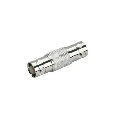 Adaptador Tipo Barril para 75 Ohm, de Conector BNC Hembra a BNC Hembra, Níquel/ Oro/ Teflón. Adaptador Tipo Barril para 75 Ohm, de Conector BNC Hembra a BNC Hembra, Níquel/ Oro/ Teflón.